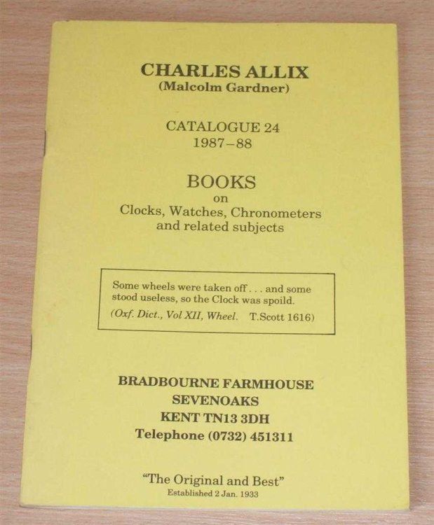 Image for Catalogue 24 1987-88 - Books on Clocks, Watches, Chronometers and related subjects Catalogue 24 1987-88 - Books on Clocks, Watches, Chronometers and related subjects