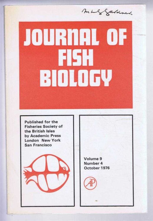 Image for Journal of Fish Biology. Volume 9, Number 4, October 1976 Journal of Fish Biology. Volume 9, Number 4, October 1976