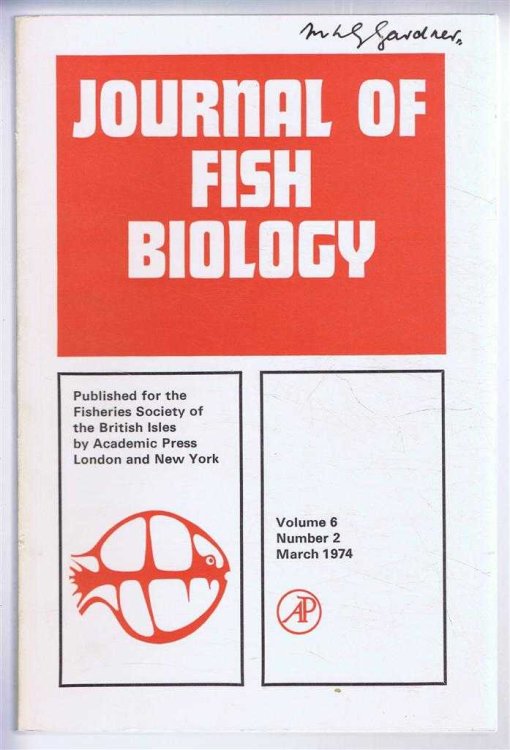 Image for Journal of Fish Biology. Volume 6, Number 2, March 1974 Journal of Fish Biology. Volume 6, Number 2, March 1974