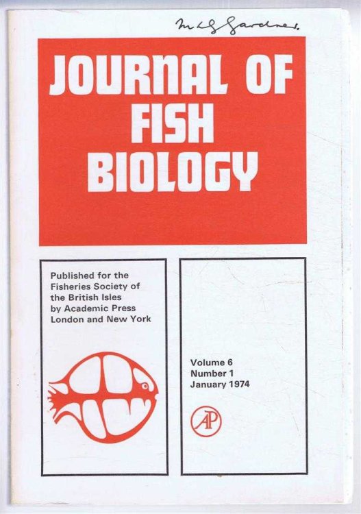 Image for Journal of Fish Biology. Volume 6, Number 1, January 1974 Journal of Fish Biology. Volume 6, Number 1, January 1974