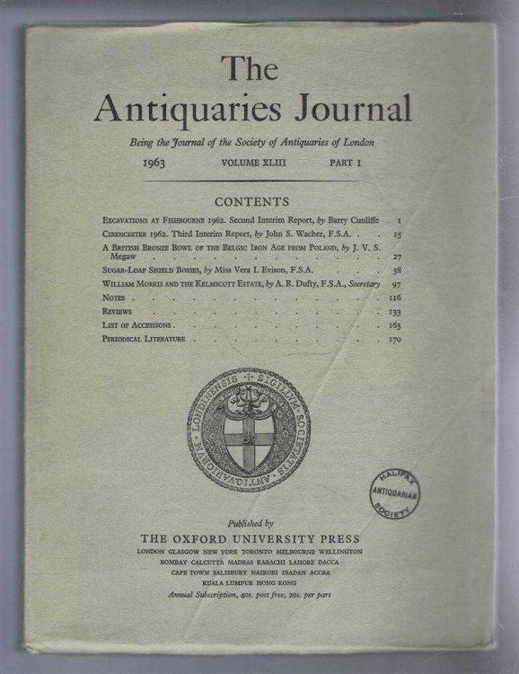 Image for The Antiquaries Journal, Being the Journal of The Society of Antiquaries of London, Volume XLIII, 1963, Part I The Antiquaries Journal, Being the Journal of The Society of Antiquaries of London, Volume XLIII, 1963, Part I