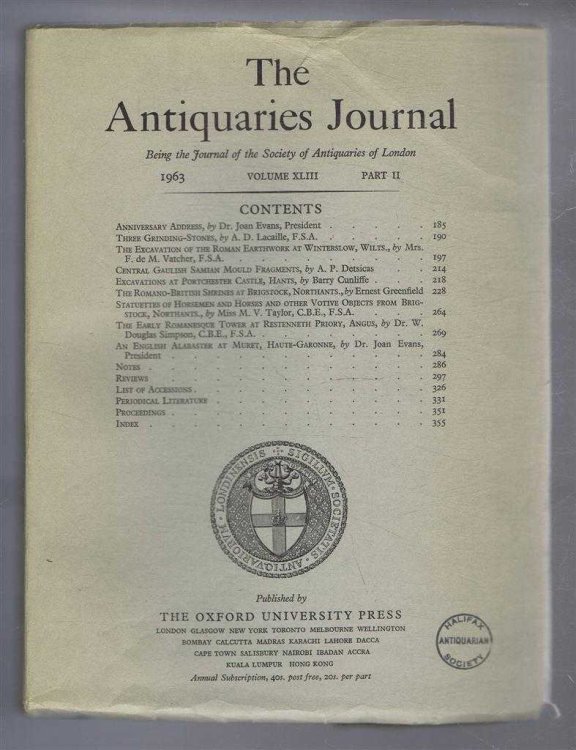 Image for The Antiquaries Journal, Being the Journal of The Society of Antiquaries of London, Volume XLIII, 1963, Part II The Antiquaries Journal, Being the Journal of The Society of Antiquaries of London, Volume XLIII, 1963, Part II