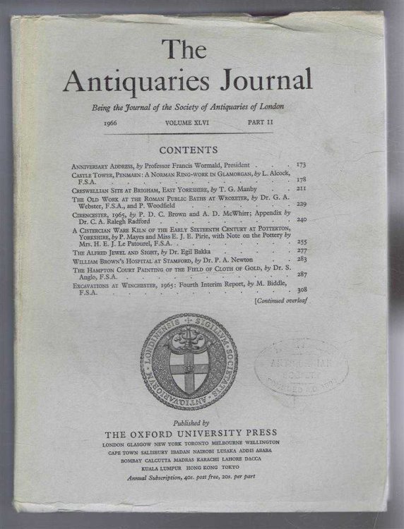Image for The Antiquaries Journal, Being the Journal of The Society of Antiquaries of London, Volume XLVI, 1966, Part II The Antiquaries Journal, Being the Journal of The Society of Antiquaries of London, Volume XLVI, 1966, Part II
