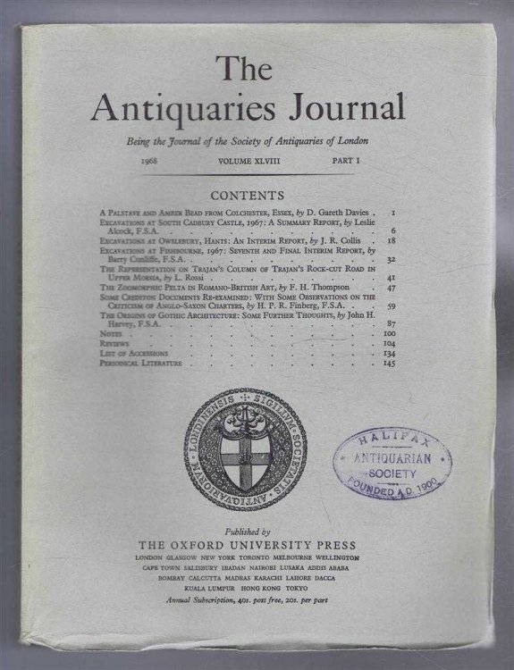 Image for The Antiquaries Journal, Being the Journal of The Society of Antiquaries of London, Volume XLVIII, 1968, Part I The Antiquaries Journal, Being the Journal of The Society of Antiquaries of London, Volume XLVIII, 1968, Part I