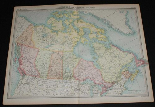 Image for Map of Canada from the 1920 Times Survey Atlas (Plate 82 Dominion of Canada - Political) Map of Canada from the 1920 Times Survey Atlas (Plate 82 Dominion of Canada - Political)