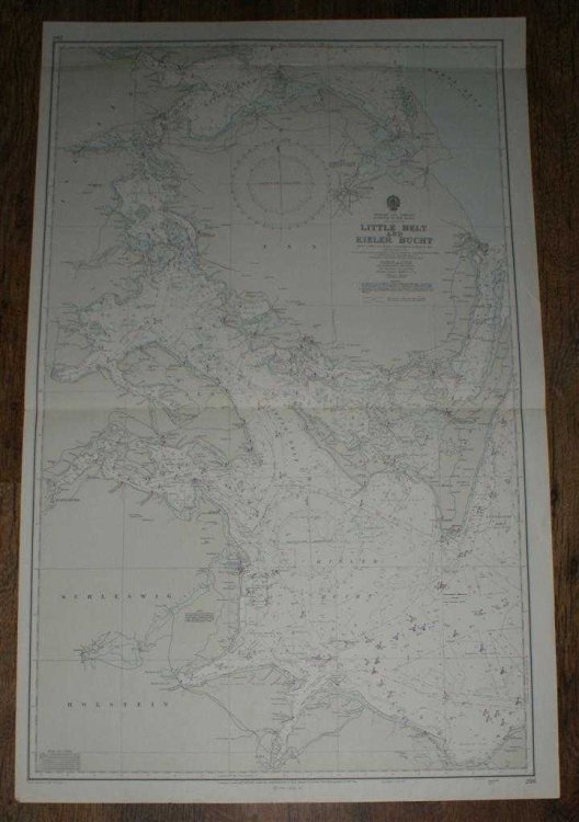 Nautical Chart No. 2116. Denmark and Germany. Entrance To The Baltic, Little Belt and Kieler Bucht. Scale 1:150,000