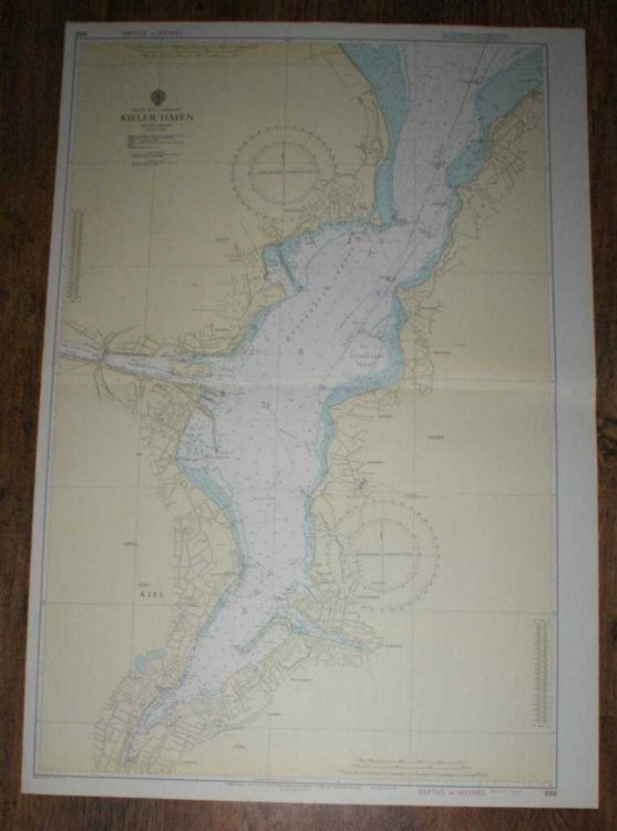 Nautical Chart No. 696. Baltic Sea, Germany, Kieler Hafen. Scale 1:12,500
