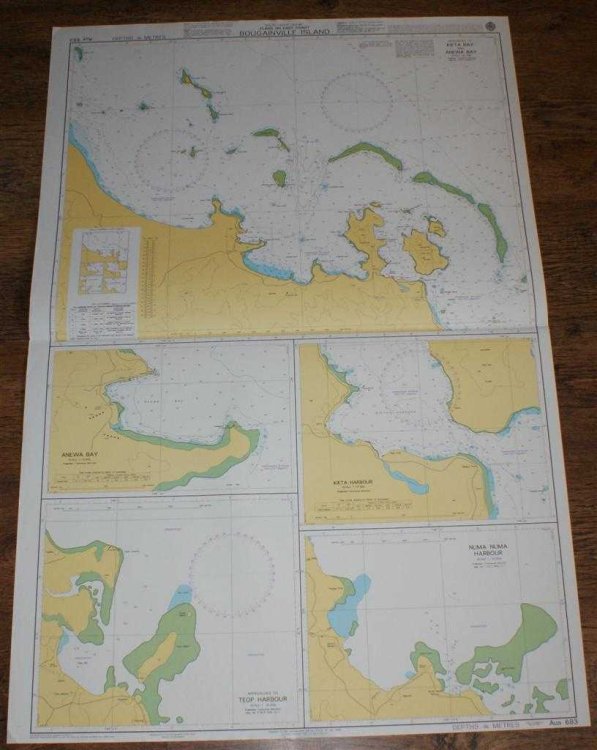 Nautical Chart No. AUS 683 South Pacific Ocean, Plans on the East Coast Bougainville Island