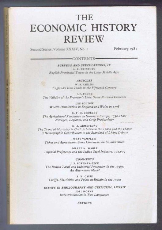 Image for The Economic History Review. Second Series, Volume XXXIV (34), No. 1, February 1981 The Economic History Review. Second Series, Volume XXXIV (34), No. 1, February 1981