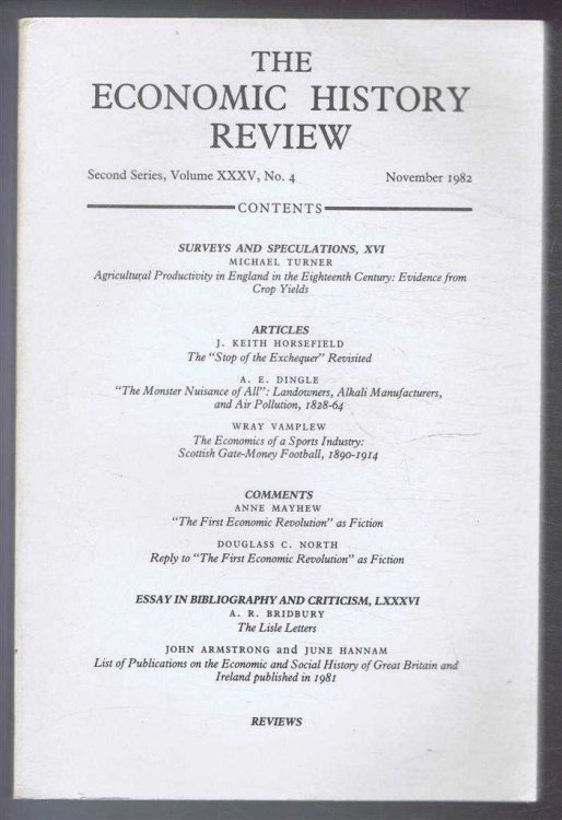 Image for The Economic History Review. Second Series, Volume XXXV (35), No. 4, November 1982 The Economic History Review. Second Series, Volume XXXV (35), No. 4, November 1982