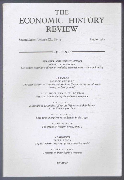 Image for The Economic History Review. Second Series, Volume XL (40), No. 3, August 1987 The Economic History Review. Second Series, Volume XL (40), No. 3, August 1987