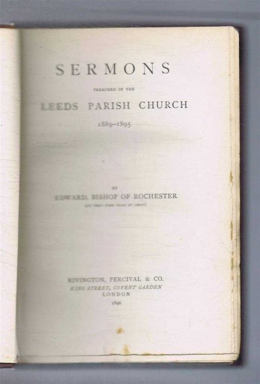Image for Sermons Preached in the Leeds Parish Church 1889 - 1895 Sermons Preached in the Leeds Parish Church 1889 - 1895