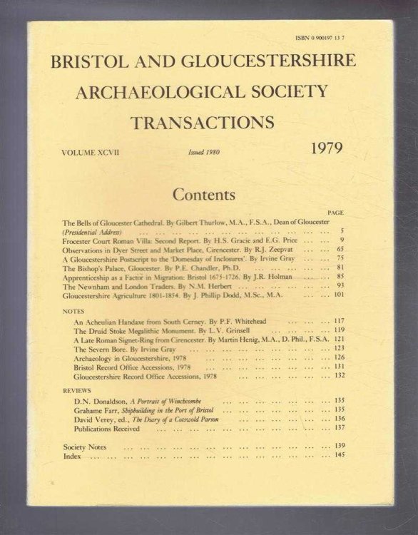 Image for Transactions of the Bristol and Gloucestershire Archaeological Society for 1979, Volume XCVII (97) Transactions of the Bristol and Gloucestershire Archaeological Society for 1979, Volume XCVII (97)