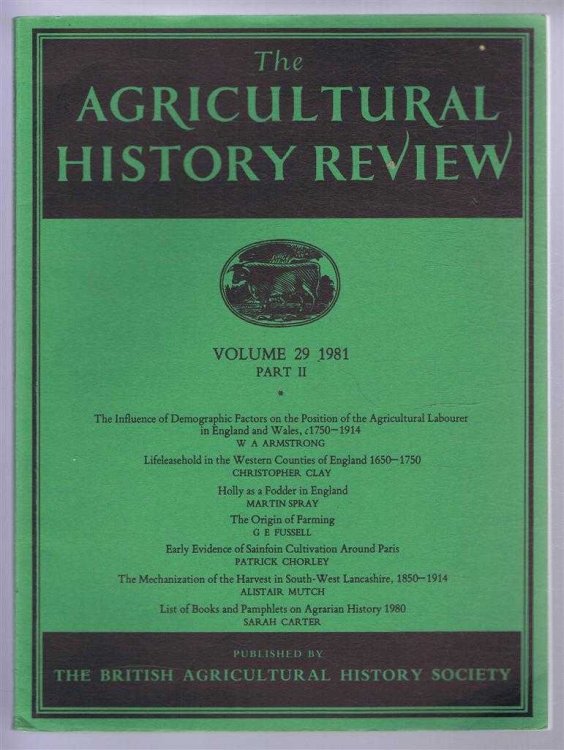 Image for The Agricultural History Review, Volume 29 1981, Part II The Agricultural History Review, Volume 29 1981, Part II
