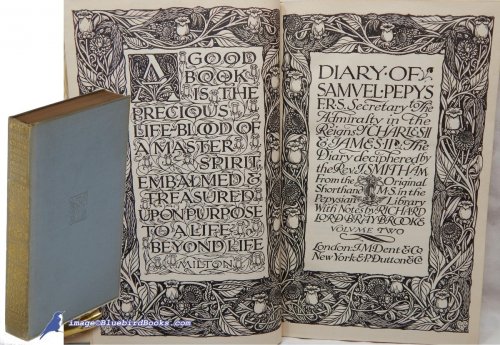 The Diary of Samuel Pepys: Volume Two only, of two; (Everyman's Library #54)