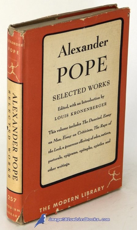 Image for Alexander Pope: Selected Works (Modern Library #257.2) Alexander Pope: Selected Works (Modern Library #257.2)