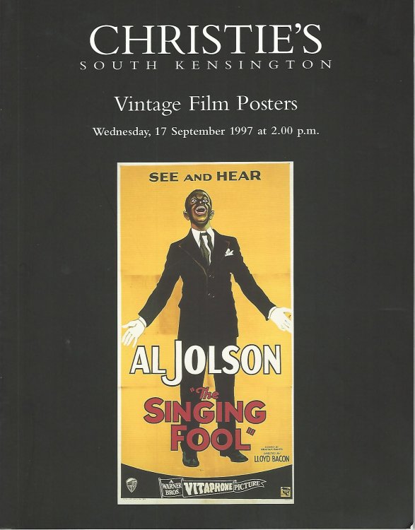Christie's Vintage Film Posters, Wednesday 17 September 1997.