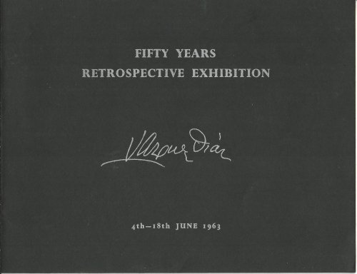 Fifty Years Retrospective Exhibition: Vasquez Diaz: 4th - 18th June 1963.