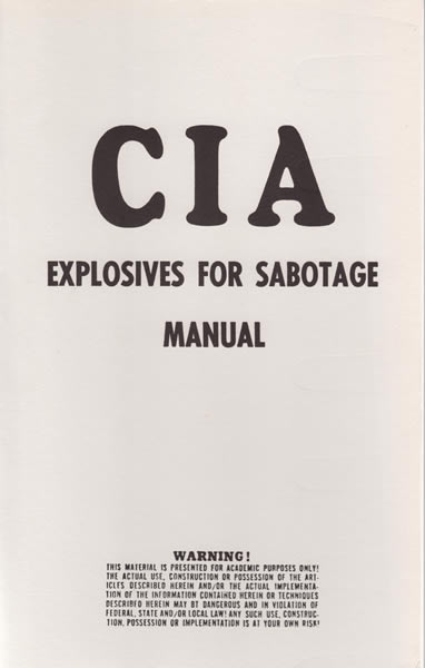 Image for CIA Explosives for Sabotage Manual CIA Explosives for Sabotage Manual