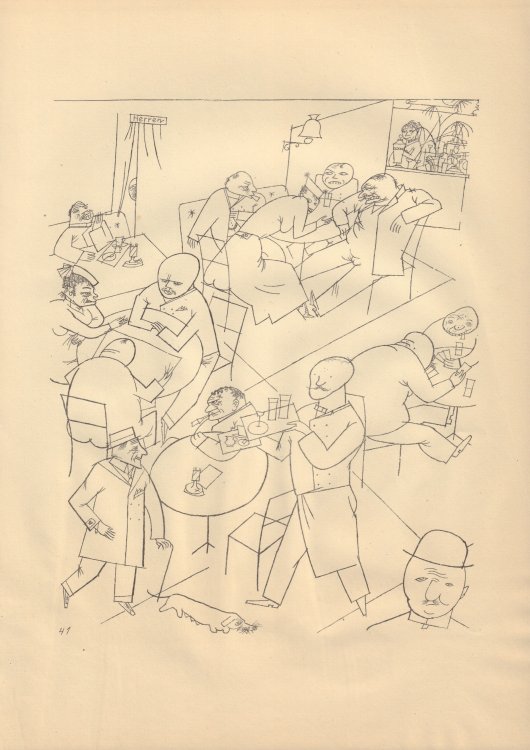 Ecce Homo (Ausgabe C). Plate 41: Cafe.