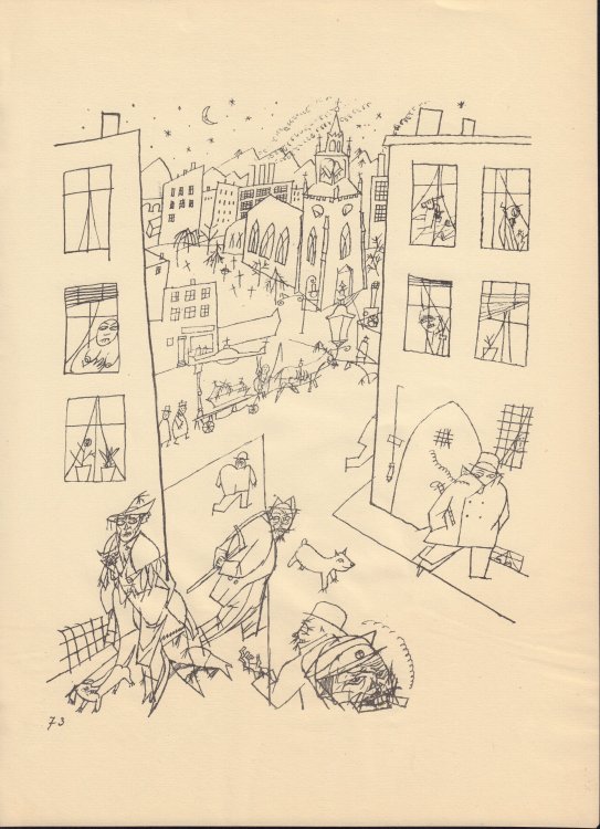 Ecce Homo (Ausgabe C). Plate 73: Vorstadt.