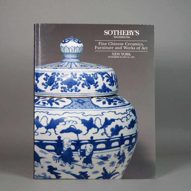Sotheby's Fine Chinese Ceramics, Furniture and Works of Art. New York November 29 and 30, 1993