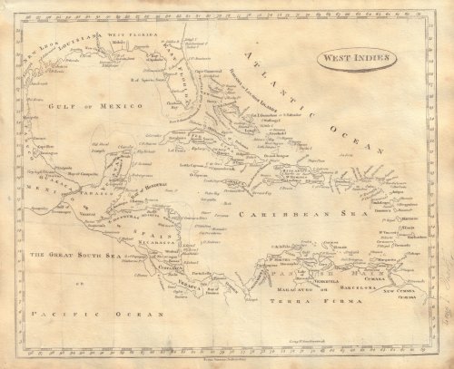 Image for Map of the West Indies Map of the West Indies