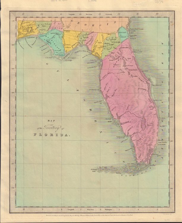 Image for Map of the Territory of Florida Map of the Territory of Florida