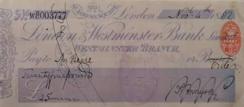Image for 25 pound ( ) Note (Signed by Alfred Tennyson) 25 pound ( ) Note (Signed by Alfred Tennyson)