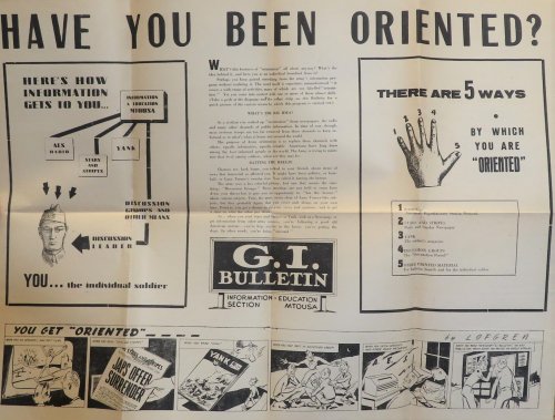 [Have You Been Oriented]; G.I. Bulletin
