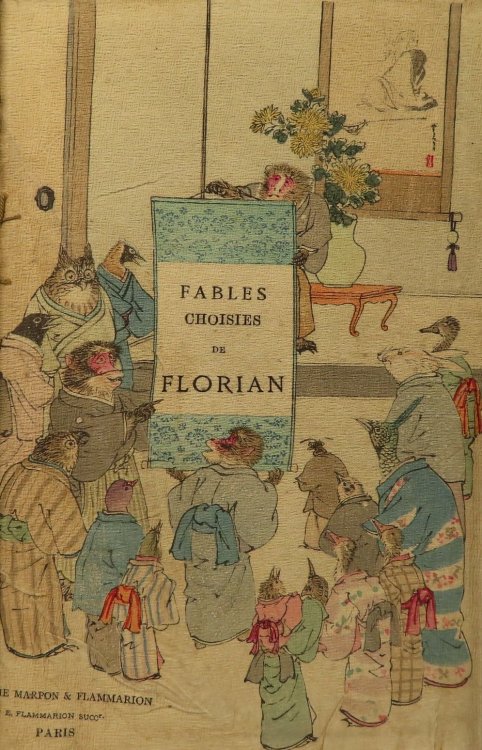 Fables choisies de J.-P. Claris de Florian. Illustrees par des artistes Japonais. Deuxieme serie. Tokio. (Fables choisies de J.-P. Claris de Florian. Illustres par des artistes Japonais. Deuxieme serie. Tokio.)