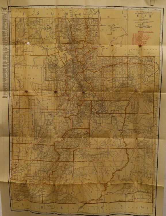 Rand McNally atlas Map of Utah Utah Automobile Road Map
