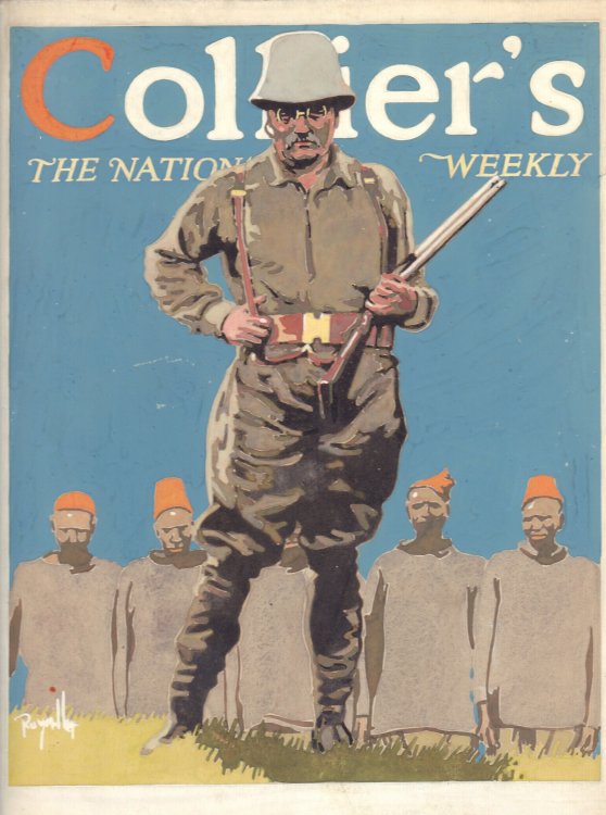 Roy Miller Theodore Roosevelt Gouache proposed for Collier's The National Weekly -Theodore Roosevelt in Africa