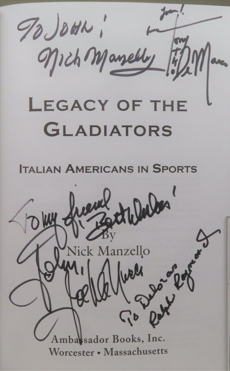 Italian Americans in Sports, Legacy of the Gladiators (SIGNED by several people)