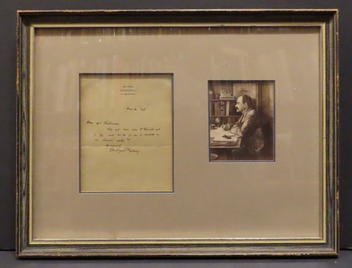 Image for Framed Handwritten Letter addressed to a Mr. Hedman, with Portrait Framed Handwritten Letter addressed to a Mr. Hedman, with Portrait