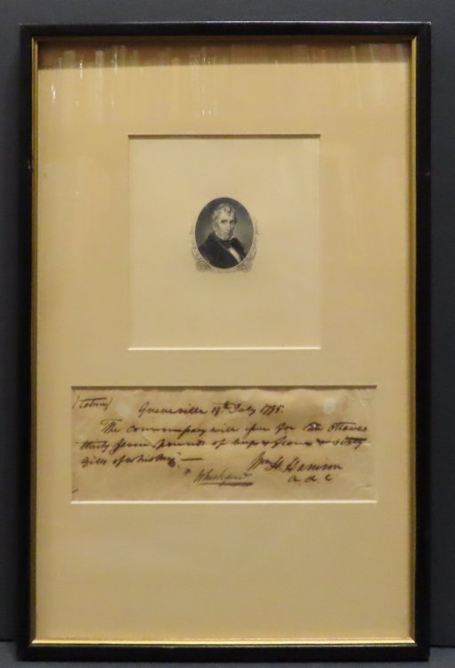Image for Autographed note requesting his Commissary to issue the Ottawas beef, flour and whisky. Autographed note requesting his Commissary to issue the Ottawas beef, flour and whisky.