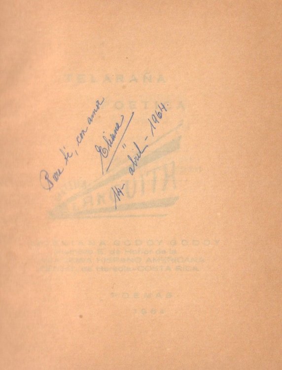 Telarana Poetica (Telaraa Poetica) (Poemas) (INSCRIBED by author)