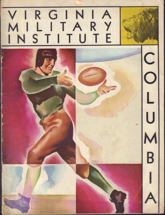 Columbia Football Official Program with Virginia Military Institute