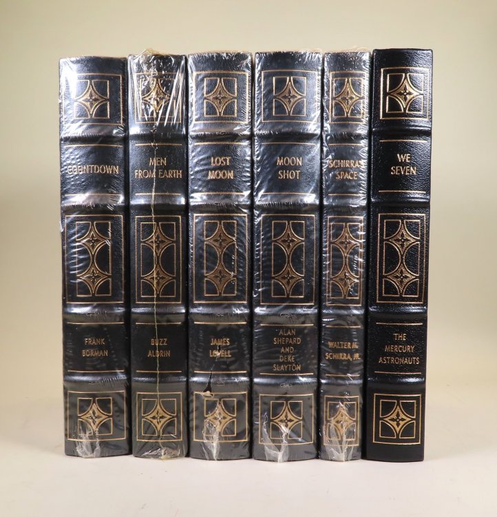 The Astronaut's Library Complete Set: Men From Earth, Moon Shot, Lost Moon, Countdown, Schirra's Space, We Seven [SIX VOLUME] [SIGNED]