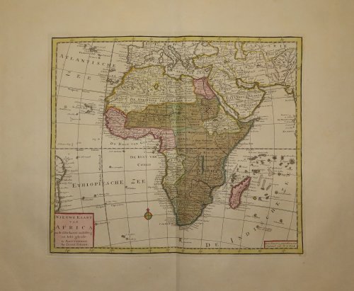 Nieuwe Kaart van Africa na de alderlaatste ontdekking int licht gebracht.