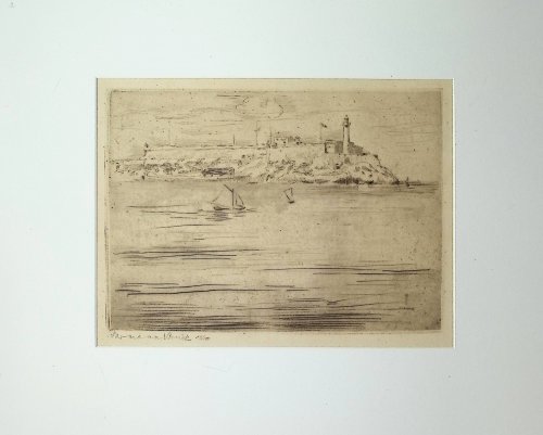 Havana: Castillo Morro Etching [Castillo San Felipe del Morro]