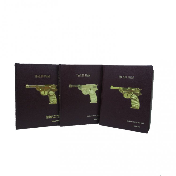 The P.38 Pistol. Three volume set. Vol. I: The Walther Pistols 1930-1945; Vol. II: The Contract Pistols 1940-1945; Vol. III: Distribution 1945-1990, Addendum Vols. I & II.