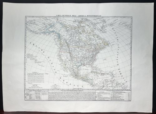 Carta Generale dell' America Settentrionale