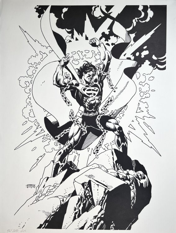 Original limited edition initialed Superman Serigraph