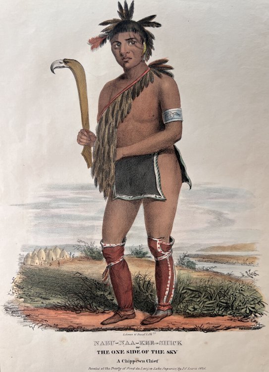 Nabu-Naa-Kee-Shick or the One Side of the Sky. A Chippewa Chief.