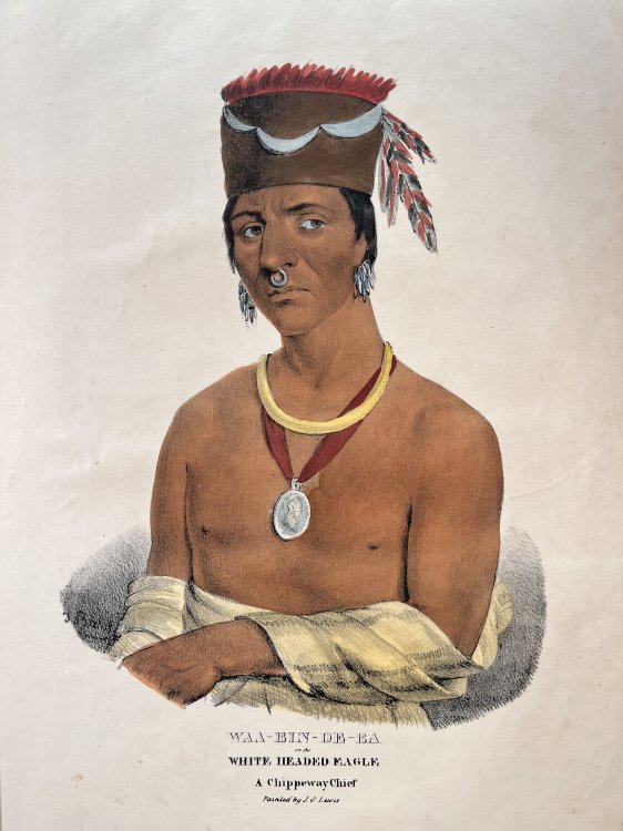 Waa-Bin-De-Ba or the White Headed Eagle. A Chippeway Chief.