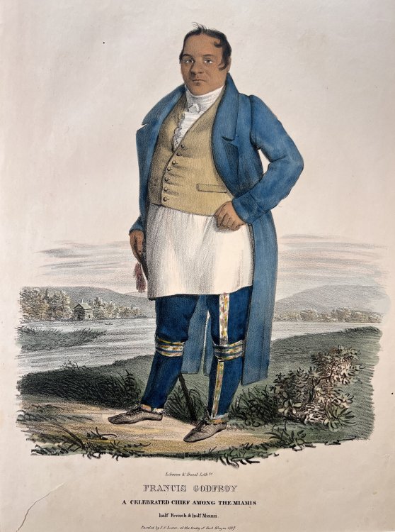 Francis Godfroy. A Celebrated Chief Among the Miamis. Half French & Half Miami.