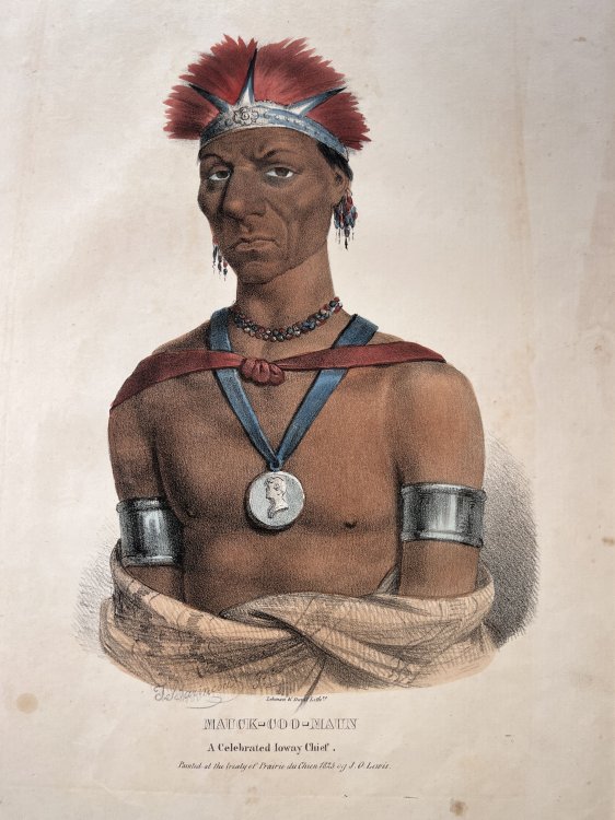 Mauck-Coo-Maun. A Celebrated Ioway Chief.