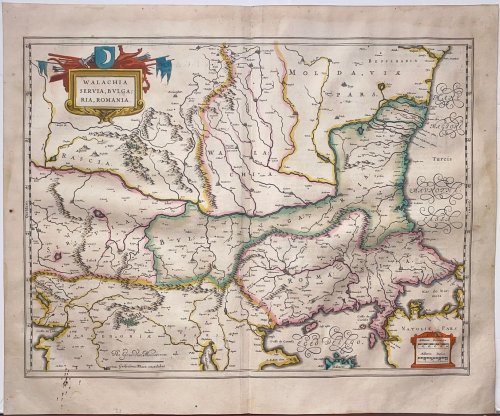 Map Of Walachia, Servia, Bulgaria, & Romania [Le Theatre du Monde ou Nouvel Atlas Contenant, Les Chartes et Descriptions de tous les Pais de la Terre Mis en lumiere]