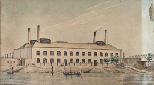 Image for Iron Foundry in Cairo Original Watercolor Iron Foundry in Cairo Original Watercolor
